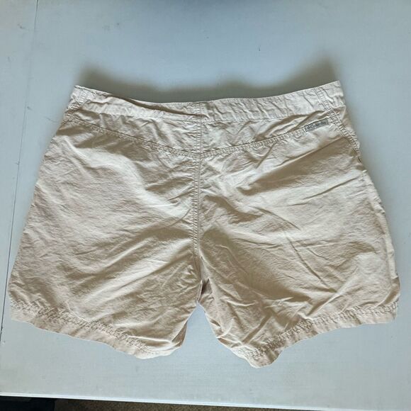 Columbia Shorts Tie Front Women Large Khaki Cotton/Nylon 6” Inseam - Picture 2 of 3